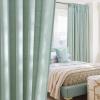 imageNICETOWN Linen Semi Sheer Curtains 72 inches Long Rod Pocket amp Back Tab Thick Flax Linen Weave Drapes Privacy Added with Light Filtering for BedroomFarmhouse Cream W55 x L72 2 PanelsSage Green