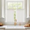 imageNICETOWN Linen Semi Sheer Curtains 72 inches Long Rod Pocket amp Back Tab Thick Flax Linen Weave Drapes Privacy Added with Light Filtering for BedroomFarmhouse Cream W55 x L72 2 PanelsCream