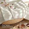 imageNICETOWN Linen Semi Sheer Curtains 72 inches Long Rod Pocket amp Back Tab Thick Flax Linen Weave Drapes Privacy Added with Light Filtering for BedroomFarmhouse Cream W55 x L72 2 PanelsBone White