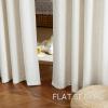 imageNICETOWN Linen Semi Sheer Curtains 72 inches Long Rod Pocket amp Back Tab Thick Flax Linen Weave Drapes Privacy Added with Light Filtering for BedroomFarmhouse Cream W55 x L72 2 PanelsCream