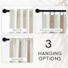 imageNICETOWN Linen Semi Sheer Curtains 72 inches Long Rod Pocket amp Back Tab Thick Flax Linen Weave Drapes Privacy Added with Light Filtering for BedroomFarmhouse Cream W55 x L72 2 PanelsCream