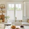 imageNICETOWN Linen Semi Sheer Curtains 72 inches Long Rod Pocket amp Back Tab Thick Flax Linen Weave Drapes Privacy Added with Light Filtering for BedroomFarmhouse Cream W55 x L72 2 PanelsCream
