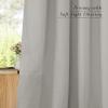 imageNICETOWN Linen Semi Sheer Curtains 72 inches Long Rod Pocket amp Back Tab Thick Flax Linen Weave Drapes Privacy Added with Light Filtering for BedroomFarmhouse Cream W55 x L72 2 PanelsGrey