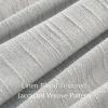 imageNICETOWN Linen Semi Sheer Curtains 72 inches Long Rod Pocket amp Back Tab Thick Flax Linen Weave Drapes Privacy Added with Light Filtering for BedroomFarmhouse Cream W55 x L72 2 PanelsJacquard Grey