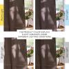 imageNICETOWN Linen Semi Sheer Curtains 72 inches Long Rod Pocket amp Back Tab Thick Flax Linen Weave Drapes Privacy Added with Light Filtering for BedroomFarmhouse Cream W55 x L72 2 PanelsBrown