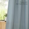 imageNICETOWN Linen Semi Sheer Curtains 72 inches Long Rod Pocket amp Back Tab Thick Flax Linen Weave Drapes Privacy Added with Light Filtering for BedroomFarmhouse Cream W55 x L72 2 PanelsStone Blue