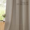 imageNICETOWN Linen Semi Sheer Curtains 72 inches Long Rod Pocket amp Back Tab Thick Flax Linen Weave Drapes Privacy Added with Light Filtering for BedroomFarmhouse Cream W55 x L72 2 PanelsTaupe