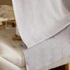 imageNICETOWN Linen Semi Sheer Curtains 72 inches Long Rod Pocket amp Back Tab Thick Flax Linen Weave Drapes Privacy Added with Light Filtering for BedroomFarmhouse Cream W55 x L72 2 PanelsGreyish Purple