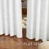 imageNICETOWN Linen Semi Sheer Curtains 72 inches Long Rod Pocket amp Back Tab Thick Flax Linen Weave Drapes Privacy Added with Light Filtering for BedroomFarmhouse Cream W55 x L72 2 PanelsIvory