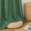 imageNICETOWN Linen Semi Sheer Curtains 72 inches Long Rod Pocket amp Back Tab Thick Flax Linen Weave Drapes Privacy Added with Light Filtering for BedroomFarmhouse Cream W55 x L72 2 PanelsOlive Green