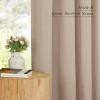 imageNICETOWN Linen Semi Sheer Curtains 72 inches Long Rod Pocket amp Back Tab Thick Flax Linen Weave Drapes Privacy Added with Light Filtering for BedroomFarmhouse Cream W55 x L72 2 PanelsCamel
