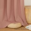 imageNICETOWN Linen Semi Sheer Curtains 72 inches Long Rod Pocket amp Back Tab Thick Flax Linen Weave Drapes Privacy Added with Light Filtering for BedroomFarmhouse Cream W55 x L72 2 PanelsTerracotta