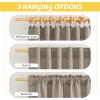 imageNICETOWN Linen Semi Sheer Curtains 72 inches Long Rod Pocket amp Back Tab Thick Flax Linen Weave Drapes Privacy Added with Light Filtering for BedroomFarmhouse Cream W55 x L72 2 PanelsTaupe