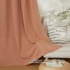 imageNICETOWN Linen Semi Sheer Curtains 72 inches Long Rod Pocket amp Back Tab Thick Flax Linen Weave Drapes Privacy Added with Light Filtering for BedroomFarmhouse Cream W55 x L72 2 PanelsTerracotta
