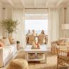 imageNICETOWN Linen Semi Sheer Curtains 72 inches Long Rod Pocket amp Back Tab Thick Flax Linen Weave Drapes Privacy Added with Light Filtering for BedroomFarmhouse Cream W55 x L72 2 PanelsBeige