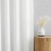 imageNICETOWN Linen Semi Sheer Curtains 72 inches Long Rod Pocket amp Back Tab Thick Flax Linen Weave Drapes Privacy Added with Light Filtering for BedroomFarmhouse Cream W55 x L72 2 PanelsIvory