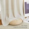 imageNICETOWN Linen Semi Sheer Curtains 72 inches Long Rod Pocket amp Back Tab Thick Flax Linen Weave Drapes Privacy Added with Light Filtering for BedroomFarmhouse Cream W55 x L72 2 PanelsNatural
