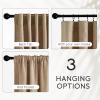 imageNICETOWN Linen Semi Sheer Curtains 72 inches Long Rod Pocket amp Back Tab Thick Flax Linen Weave Drapes Privacy Added with Light Filtering for BedroomFarmhouse Cream W55 x L72 2 PanelsBurlap