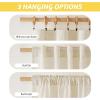 imageNICETOWN Linen Semi Sheer Curtains 72 inches Long Rod Pocket amp Back Tab Thick Flax Linen Weave Drapes Privacy Added with Light Filtering for BedroomFarmhouse Cream W55 x L72 2 PanelsNatural