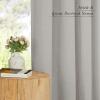 imageNICETOWN Linen Semi Sheer Curtains 72 inches Long Rod Pocket amp Back Tab Thick Flax Linen Weave Drapes Privacy Added with Light Filtering for BedroomFarmhouse Cream W55 x L72 2 PanelsGrey