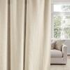 imageNICETOWN Linen Semi Sheer Curtains 72 inches Long Rod Pocket amp Back Tab Thick Flax Linen Weave Drapes Privacy Added with Light Filtering for BedroomFarmhouse Cream W55 x L72 2 PanelsJacquard Linen