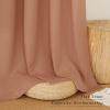 imageNICETOWN Linen Semi Sheer Curtains 72 inches Long Rod Pocket amp Back Tab Thick Flax Linen Weave Drapes Privacy Added with Light Filtering for BedroomFarmhouse Cream W55 x L72 2 PanelsBurnt Orange