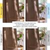 imageNICETOWN Linen Semi Sheer Curtains 72 inches Long Rod Pocket amp Back Tab Thick Flax Linen Weave Drapes Privacy Added with Light Filtering for BedroomFarmhouse Cream W55 x L72 2 PanelsGold Brown