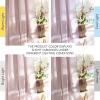 imageNICETOWN Linen Semi Sheer Curtains 72 inches Long Rod Pocket amp Back Tab Thick Flax Linen Weave Drapes Privacy Added with Light Filtering for BedroomFarmhouse Cream W55 x L72 2 PanelsBlush Pink