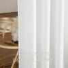 imageNICETOWN Linen Semi Sheer Curtains 72 inches Long Rod Pocket amp Back Tab Thick Flax Linen Weave Drapes Privacy Added with Light Filtering for BedroomFarmhouse Cream W55 x L72 2 PanelsIvory