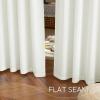 imageNICETOWN Linen Semi Sheer Curtains 72 inches Long Rod Pocket amp Back Tab Thick Flax Linen Weave Drapes Privacy Added with Light Filtering for BedroomFarmhouse Cream W55 x L72 2 PanelsIvory