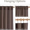 imageNICETOWN Linen Semi Sheer Curtains 72 inches Long Rod Pocket amp Back Tab Thick Flax Linen Weave Drapes Privacy Added with Light Filtering for BedroomFarmhouse Cream W55 x L72 2 PanelsBrown