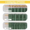 imageNICETOWN Linen Semi Sheer Curtains 72 inches Long Rod Pocket amp Back Tab Thick Flax Linen Weave Drapes Privacy Added with Light Filtering for BedroomFarmhouse Cream W55 x L72 2 PanelsOlive Green