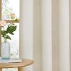 imageNICETOWN Linen Semi Sheer Curtains 72 inches Long Rod Pocket amp Back Tab Thick Flax Linen Weave Drapes Privacy Added with Light Filtering for BedroomFarmhouse Cream W55 x L72 2 PanelsNatural