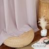 imageNICETOWN Linen Semi Sheer Curtains 72 inches Long Rod Pocket amp Back Tab Thick Flax Linen Weave Drapes Privacy Added with Light Filtering for BedroomFarmhouse Cream W55 x L72 2 PanelsBlush Pink