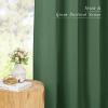 imageNICETOWN Linen Semi Sheer Curtains 72 inches Long Rod Pocket amp Back Tab Thick Flax Linen Weave Drapes Privacy Added with Light Filtering for BedroomFarmhouse Cream W55 x L72 2 PanelsOlive Green