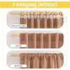 imageNICETOWN Linen Semi Sheer Curtains 72 inches Long Rod Pocket amp Back Tab Thick Flax Linen Weave Drapes Privacy Added with Light Filtering for BedroomFarmhouse Cream W55 x L72 2 PanelsBurnt Orange