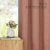 imageNICETOWN Linen Semi Sheer Curtains 72 inches Long Rod Pocket amp Back Tab Thick Flax Linen Weave Drapes Privacy Added with Light Filtering for BedroomFarmhouse Cream W55 x L72 2 PanelsTerracotta