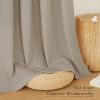 imageNICETOWN Linen Semi Sheer Curtains 72 inches Long Rod Pocket amp Back Tab Thick Flax Linen Weave Drapes Privacy Added with Light Filtering for BedroomFarmhouse Cream W55 x L72 2 PanelsTaupe