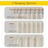 imageNICETOWN Linen Semi Sheer Curtains 72 inches Long Rod Pocket amp Back Tab Thick Flax Linen Weave Drapes Privacy Added with Light Filtering for BedroomFarmhouse Cream W55 x L72 2 PanelsNatural