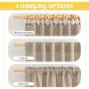 imageNICETOWN Linen Semi Sheer Curtains 72 inches Long Rod Pocket amp Back Tab Thick Flax Linen Weave Drapes Privacy Added with Light Filtering for BedroomFarmhouse Cream W55 x L72 2 PanelsCamel