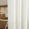 imageNICETOWN Linen Semi Sheer Curtains 72 inches Long Rod Pocket amp Back Tab Thick Flax Linen Weave Drapes Privacy Added with Light Filtering for BedroomFarmhouse Cream W55 x L72 2 PanelsIvory