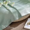 imageNICETOWN Linen Semi Sheer Curtains 72 inches Long Rod Pocket amp Back Tab Thick Flax Linen Weave Drapes Privacy Added with Light Filtering for BedroomFarmhouse Cream W55 x L72 2 PanelsSage Green
