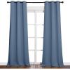 imageNICETOWN Living Room Blackout Curtains 90 inches Long Thermal Insulated Noise Reducing Curtains for Unicorn Theam Kids Room Stone Blue 42 inches Wide 1 Pair