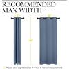 imageNICETOWN Living Room Blackout Curtains 90 inches Long Thermal Insulated Noise Reducing Curtains for Unicorn Theam Kids Room Stone Blue 42 inches Wide 1 Pair