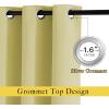 imageNICETOWN Paler Yellow Room Darkening Doorway Curtains 78 inch Length 2 Panels Grommet Light Reducing Thermal Insulated Privacy Door Curtains Window Treatments for Bedroom W52 x L78