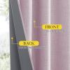 imageNICETOWN Pink Vintage Linen 100 Blackout Curtains for Dining Room Thermal Insulated Curtains 54 Long Noise Reducing Window Treatment Drapes for Kitchen 42 Wide Per Panel Set of 2