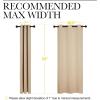 imageNICETOWN Room Darkening Curtain Panels for Living Room Thermal Insulated Grommet Room Darkening DraperiesDrapes for Window Biscotti Beige 2 Panels W34 x L63 Inch