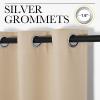 imageNICETOWN Room Darkening Curtain Panels for Living Room Thermal Insulated Grommet Room Darkening DraperiesDrapes for Window Biscotti Beige 2 Panels W34 x L63 Inch
