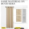 imageNICETOWN Room Darkening Curtain Panels for Living Room Thermal Insulated Grommet Room Darkening DraperiesDrapes for Window Biscotti Beige 2 Panels W34 x L63 Inch