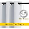 imageNICETOWN Room Darkening Curtains for Living Room  Easy Care Solid Thermal Insulated Grommet Darkening CurtainsPanelsDrapes for Bedroom 2 Panels 52 by 72 Greyish White